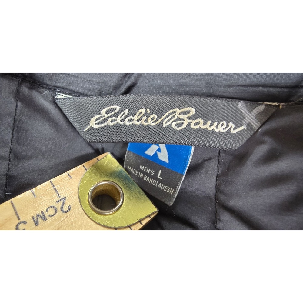 Eddie Bauer First Ascent Men Packable Puffer Jacket Stormdown 800 Black L - Picture 14 of 16
